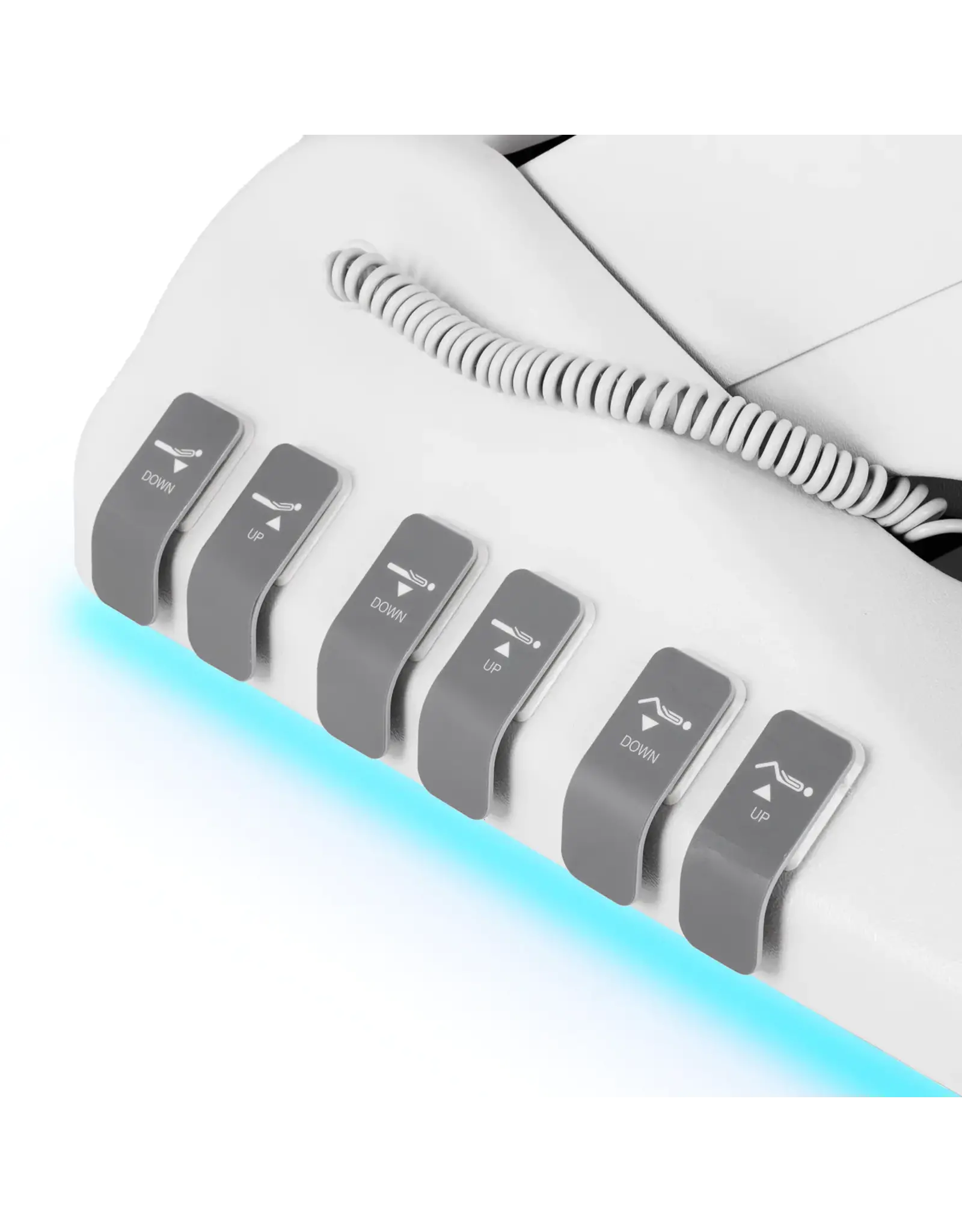 Mega Beauty Shop® Elektrische Behandelstoel  Luxury  (3 Motoren) Wit met Voetbediening