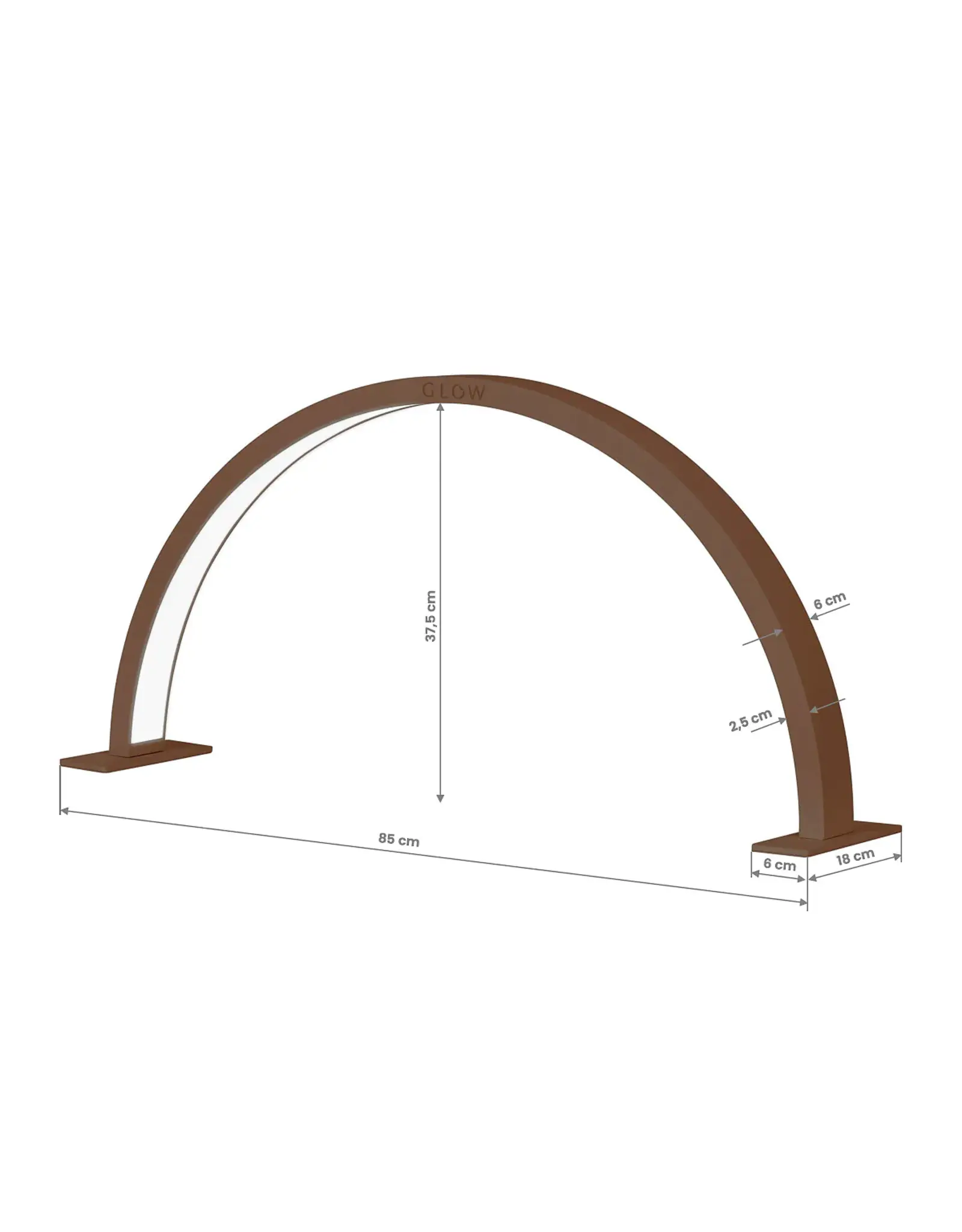 Mega Beauty Shop® Half Moon Light LED Moonlight  bruin (breed)