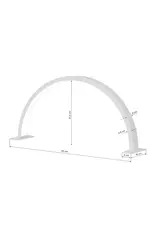 Mega Beauty Shop® Half Moon Light LED Moonlight  grijs (breed)