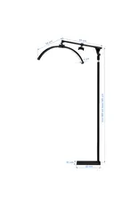 Mega Beauty Shop® Half Moon Light LED Moonlight Zwart met statief