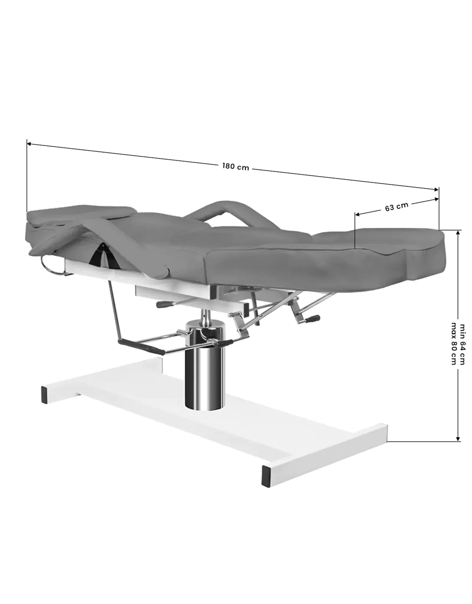 Mega Beauty Shop® Behandelstoel/Pedicurestoel grijs