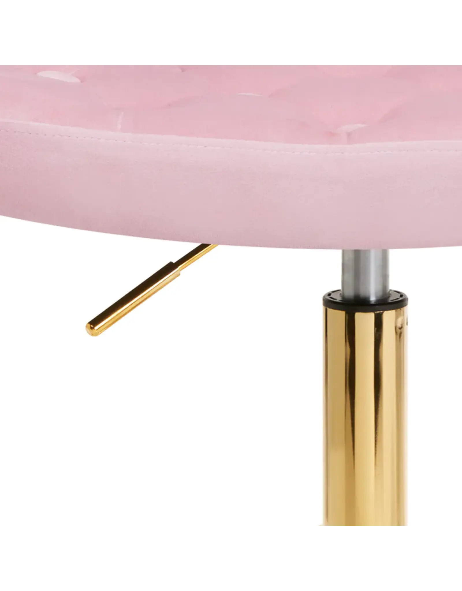 Mega Beauty Shop® Draaistoel LUX roze fluweel