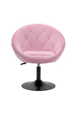 Mega Beauty Shop® Draaistoel LUX roze fluweel