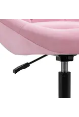 Mega Beauty Shop® Draaistoel LUX roze fluweel