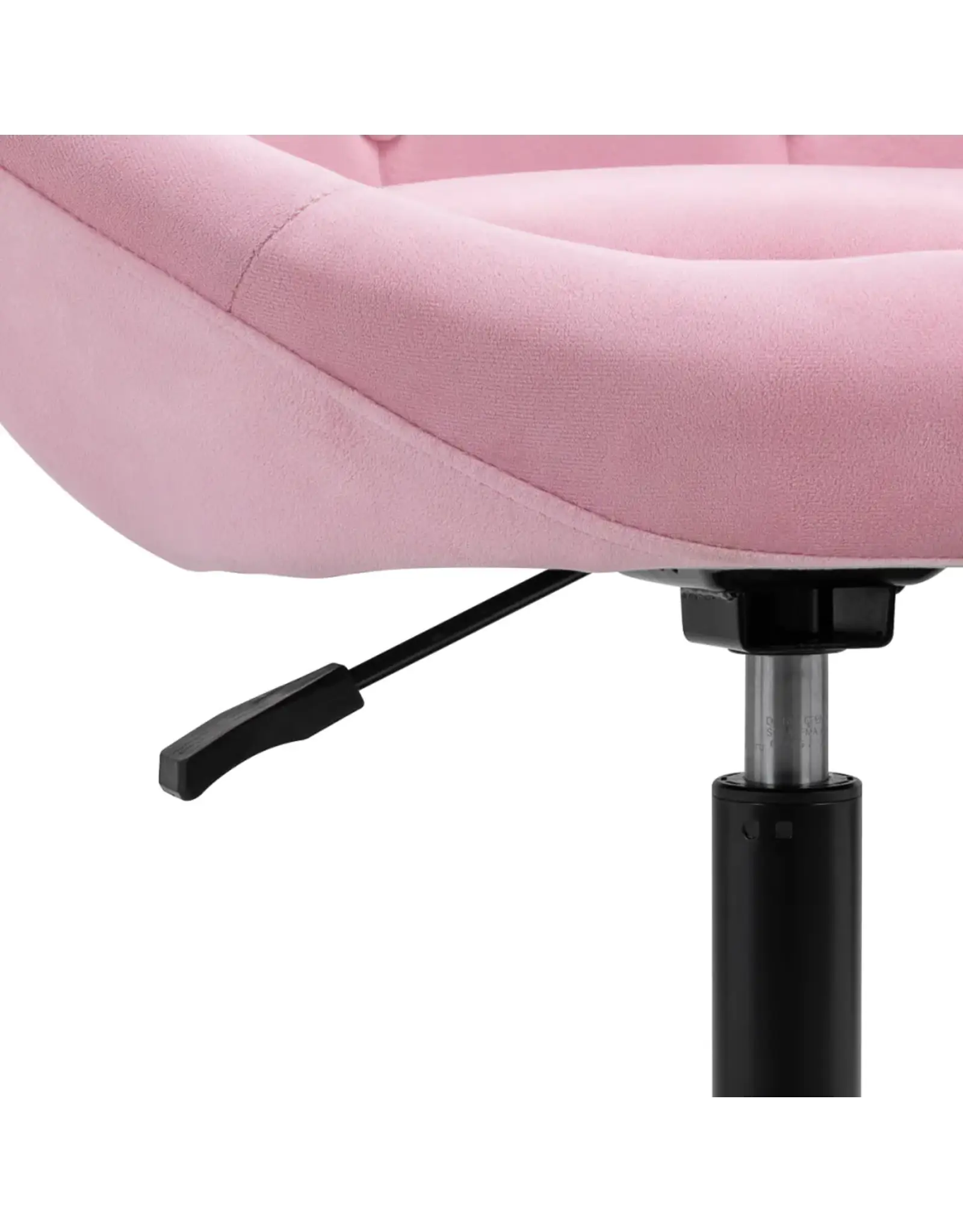 Mega Beauty Shop® Draaistoel LUX roze fluweel