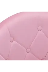 Mega Beauty Shop® Draaistoel LUX roze fluweel