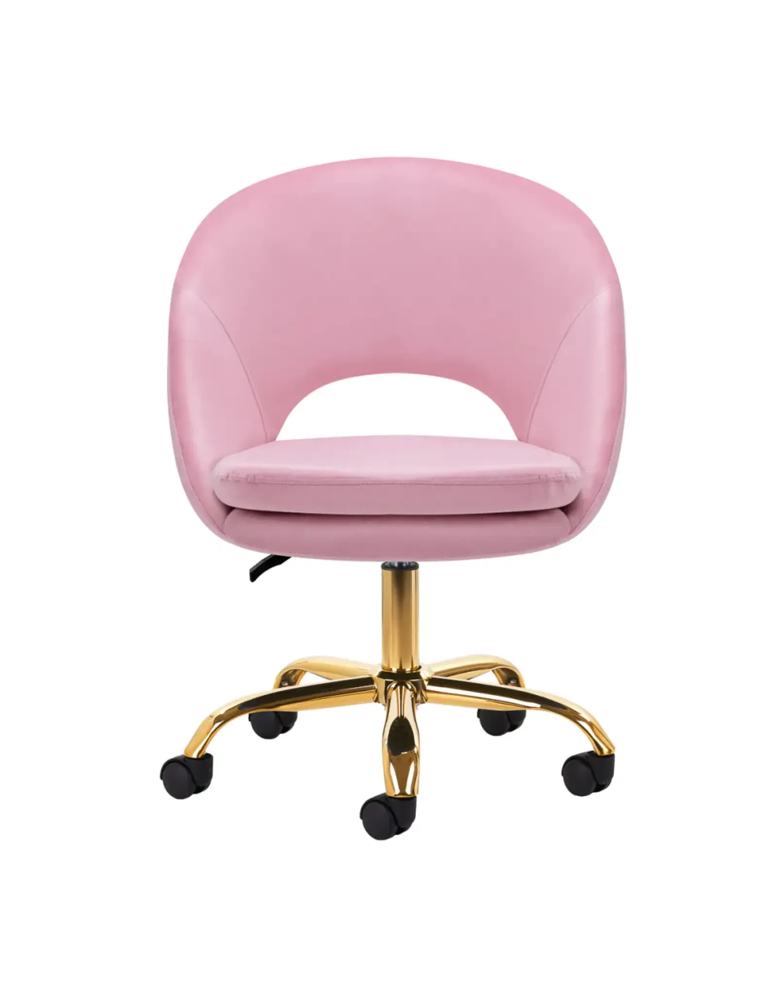 Mega Beauty Shop® Draaistoel LUX roze fluweel