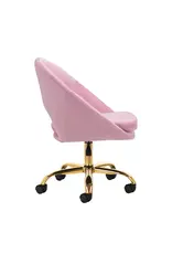 Mega Beauty Shop® Draaistoel LUX roze fluweel