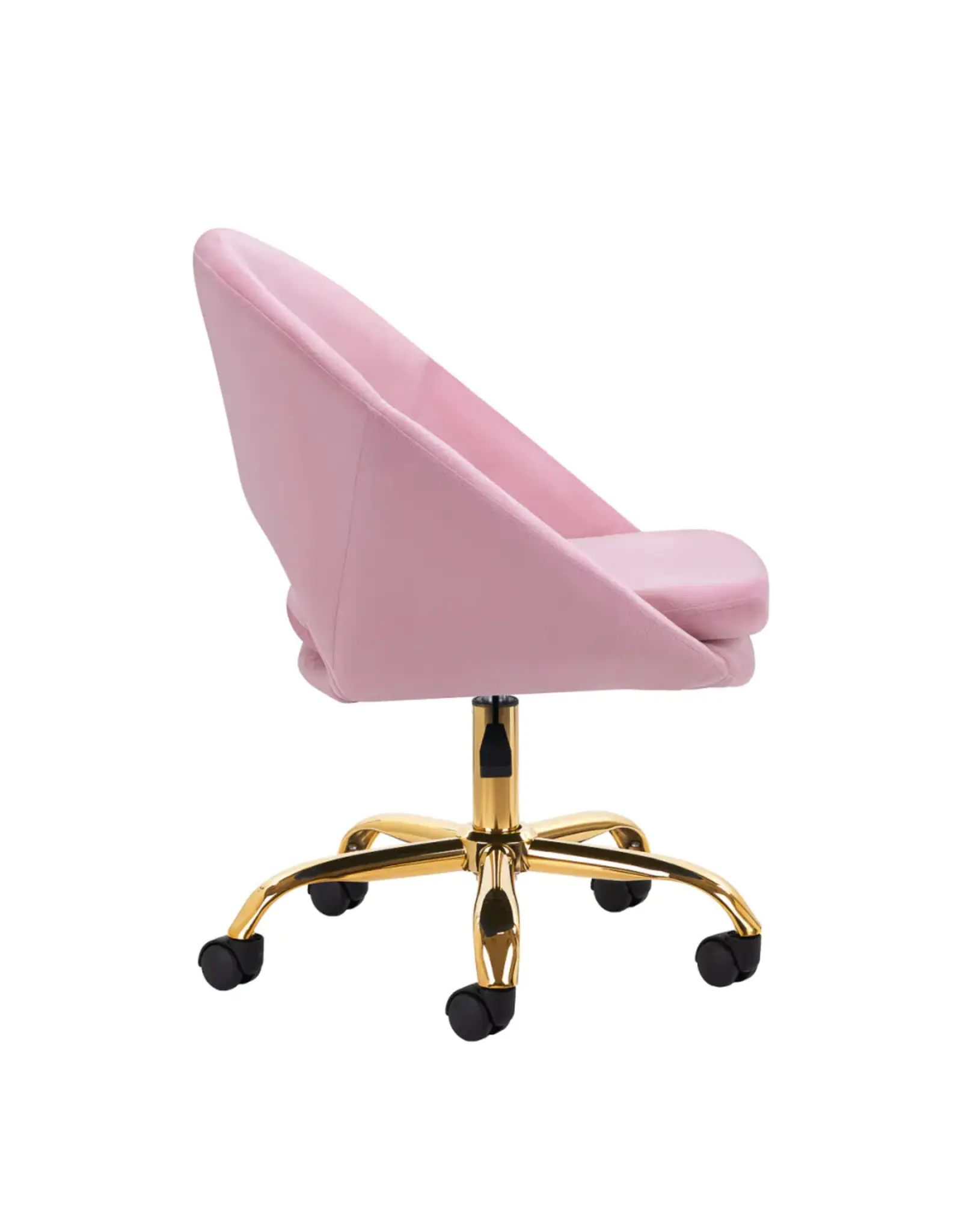 Mega Beauty Shop® Draaistoel LUX roze fluweel