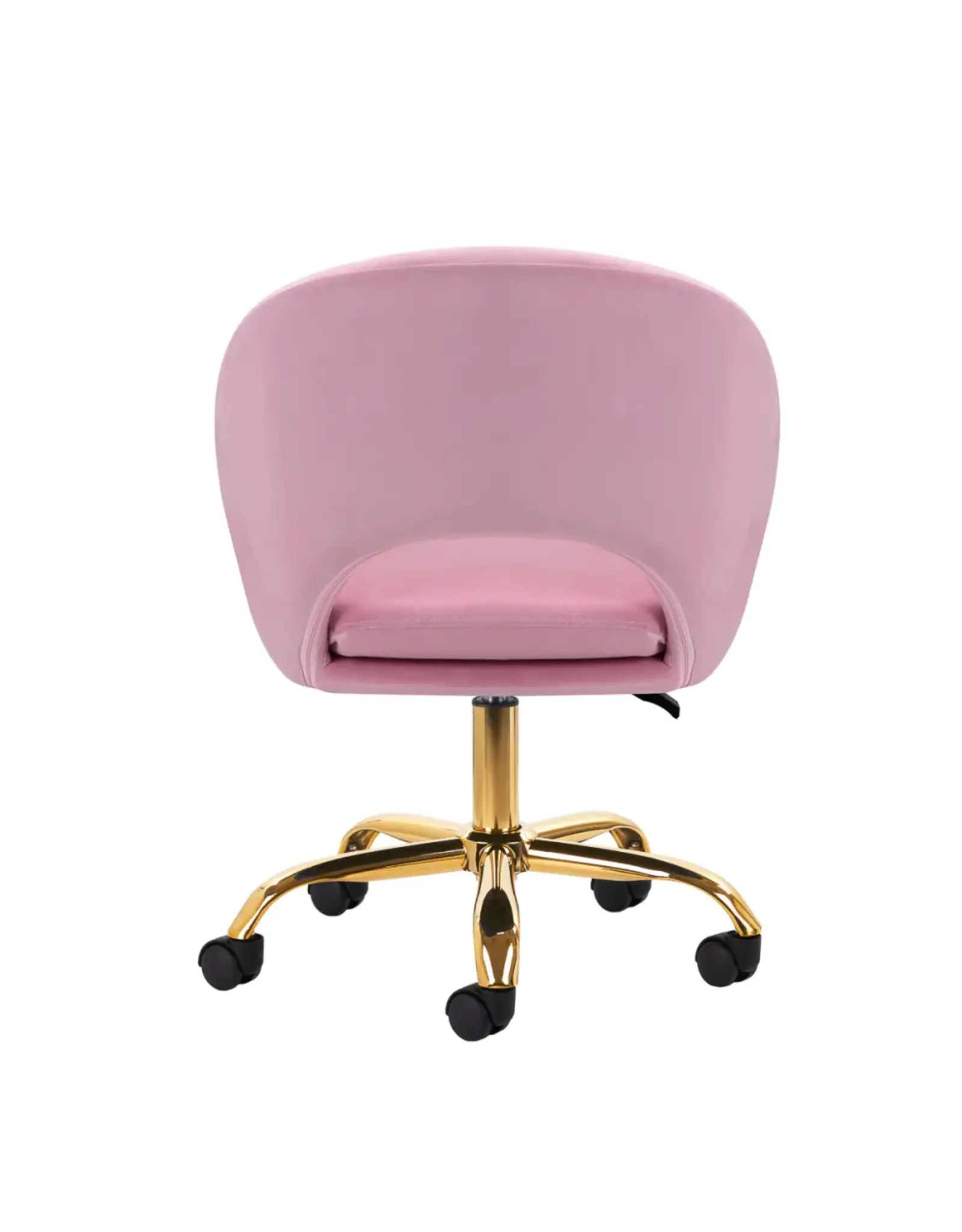 Mega Beauty Shop® Draaistoel LUX roze fluweel