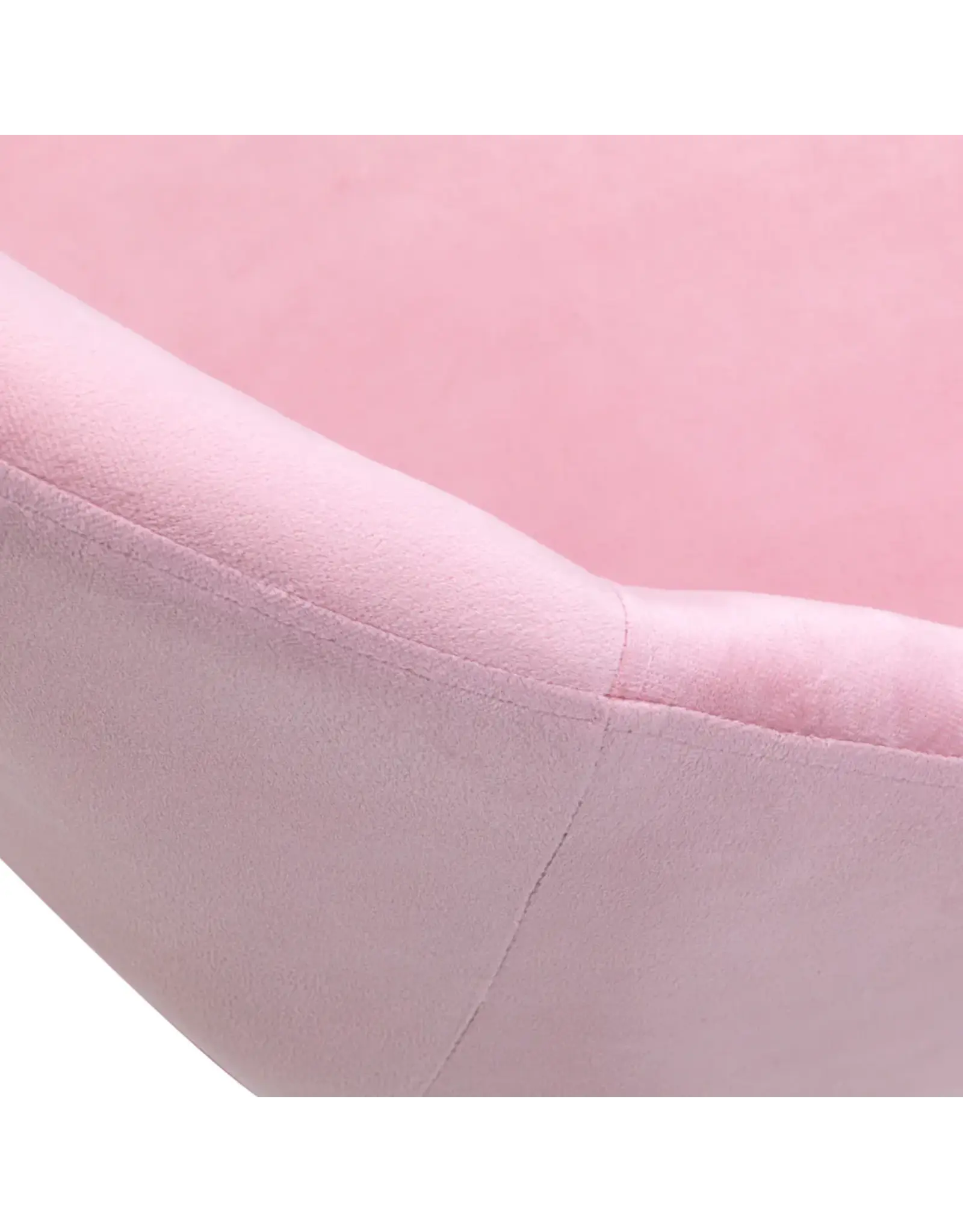 Mega Beauty Shop® Draaistoel LUX roze fluweel