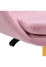 Mega Beauty Shop® Draaistoel LUX roze fluweel