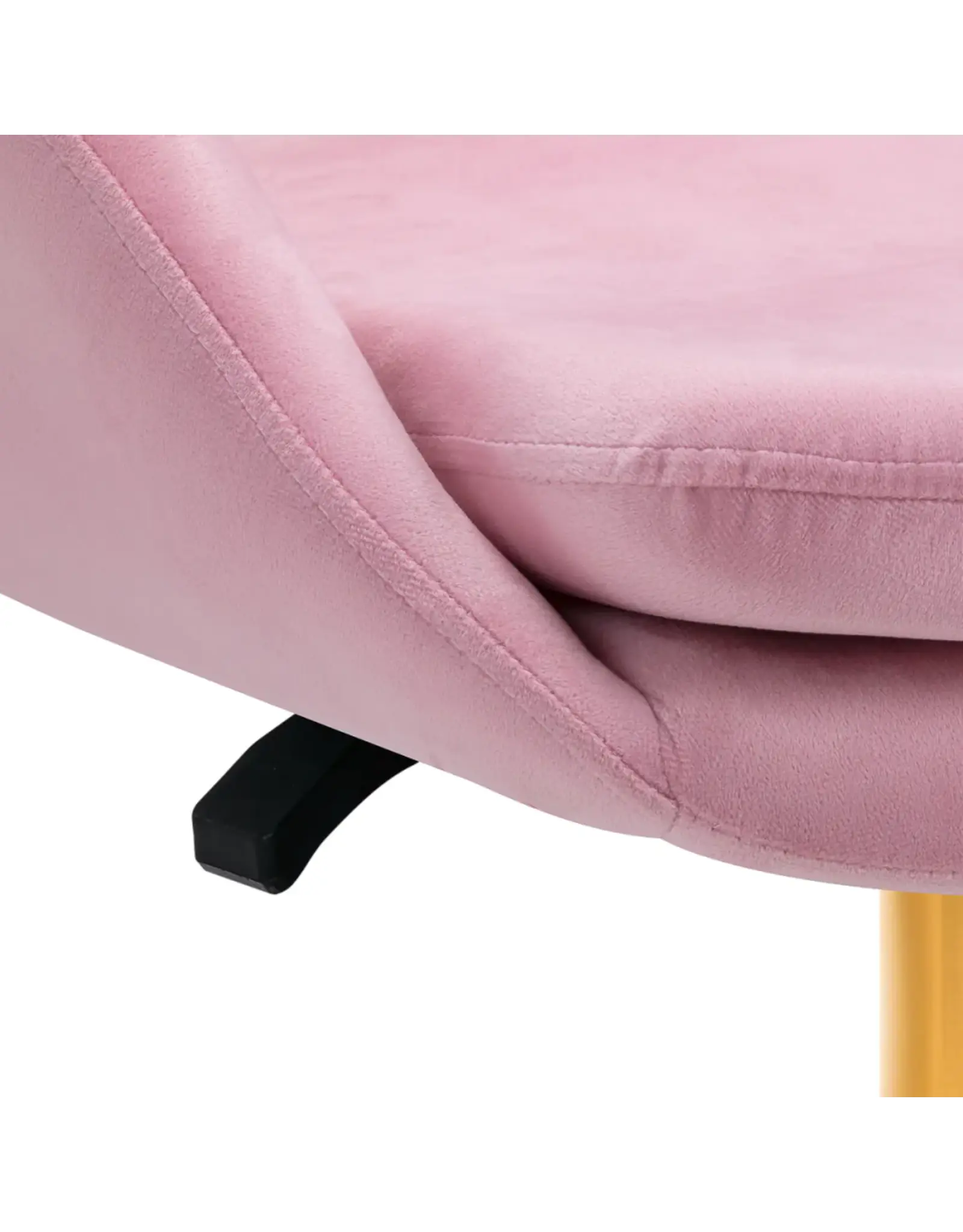 Mega Beauty Shop® Draaistoel LUX roze fluweel