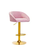 Mega Beauty Shop® Barkruk LUX roze fluweel