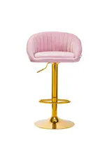 Mega Beauty Shop® Barkruk LUX roze fluweel