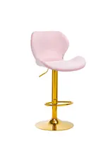 Mega Beauty Shop® Barkruk LUX roze fluweel