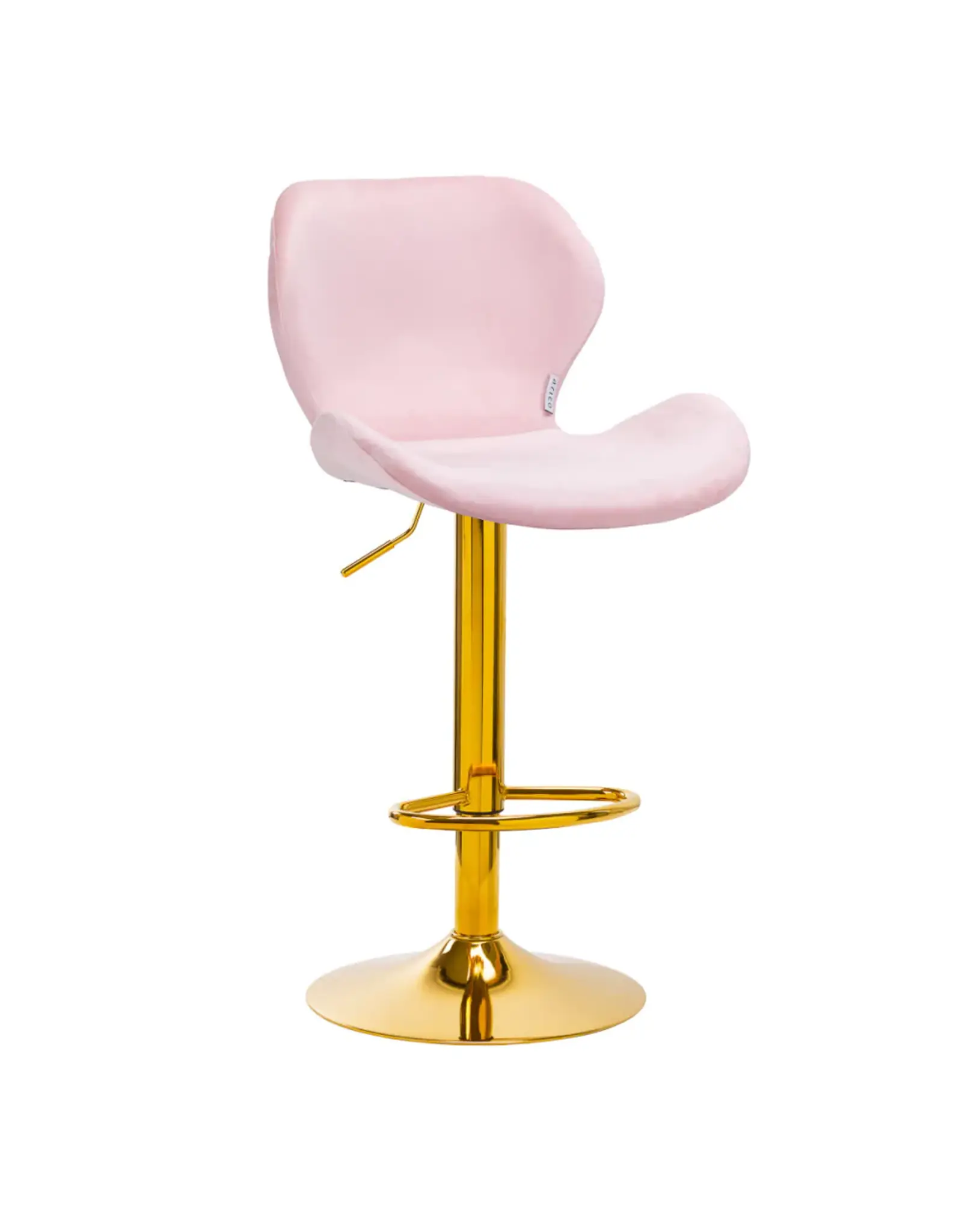 Mega Beauty Shop® Barkruk LUX roze fluweel