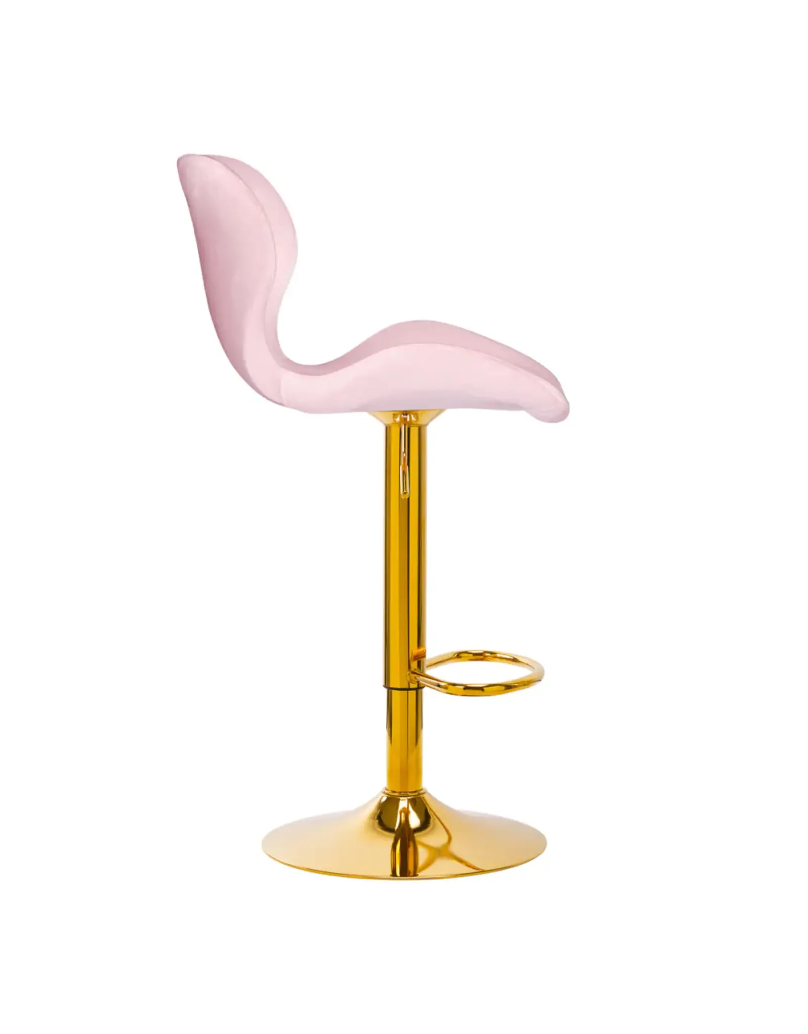 Mega Beauty Shop® Barkruk LUX roze fluweel