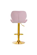 Mega Beauty Shop® Barkruk LUX roze fluweel