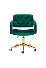 Mega Beauty Shop® Draaistoel LUX groen fluweel