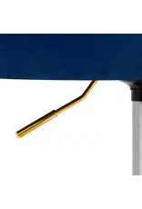 Mega Beauty Shop® Draaistoel LUX marineblauw fluweel