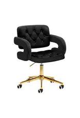 Mega Beauty Shop® Draaistoel LUX zwart fluweel