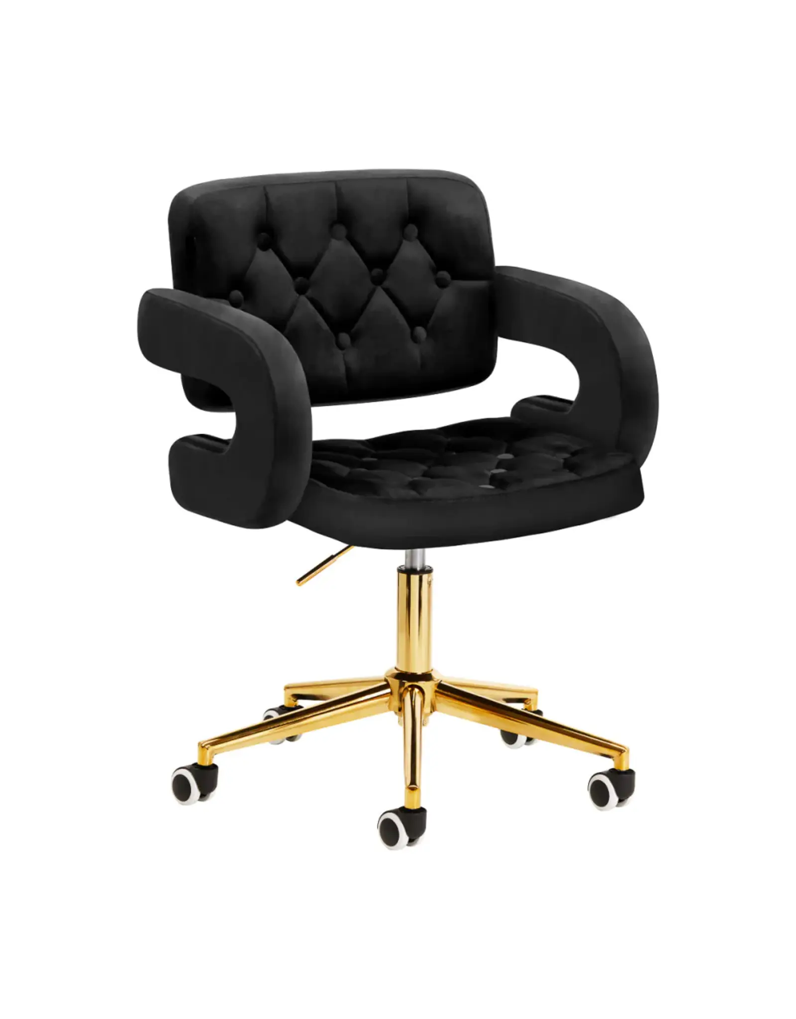 Mega Beauty Shop® Draaistoel LUX zwart fluweel