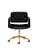 Mega Beauty Shop® Draaistoel LUX zwart fluweel