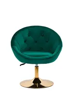 Mega Beauty Shop® Draaistoel LUX groen fluweel