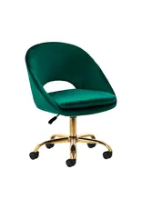 Mega Beauty Shop® Draaistoel LUX groen fluweel