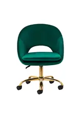 Mega Beauty Shop® Draaistoel LUX groen fluweel