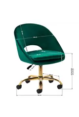 Mega Beauty Shop® Draaistoel LUX groen fluweel