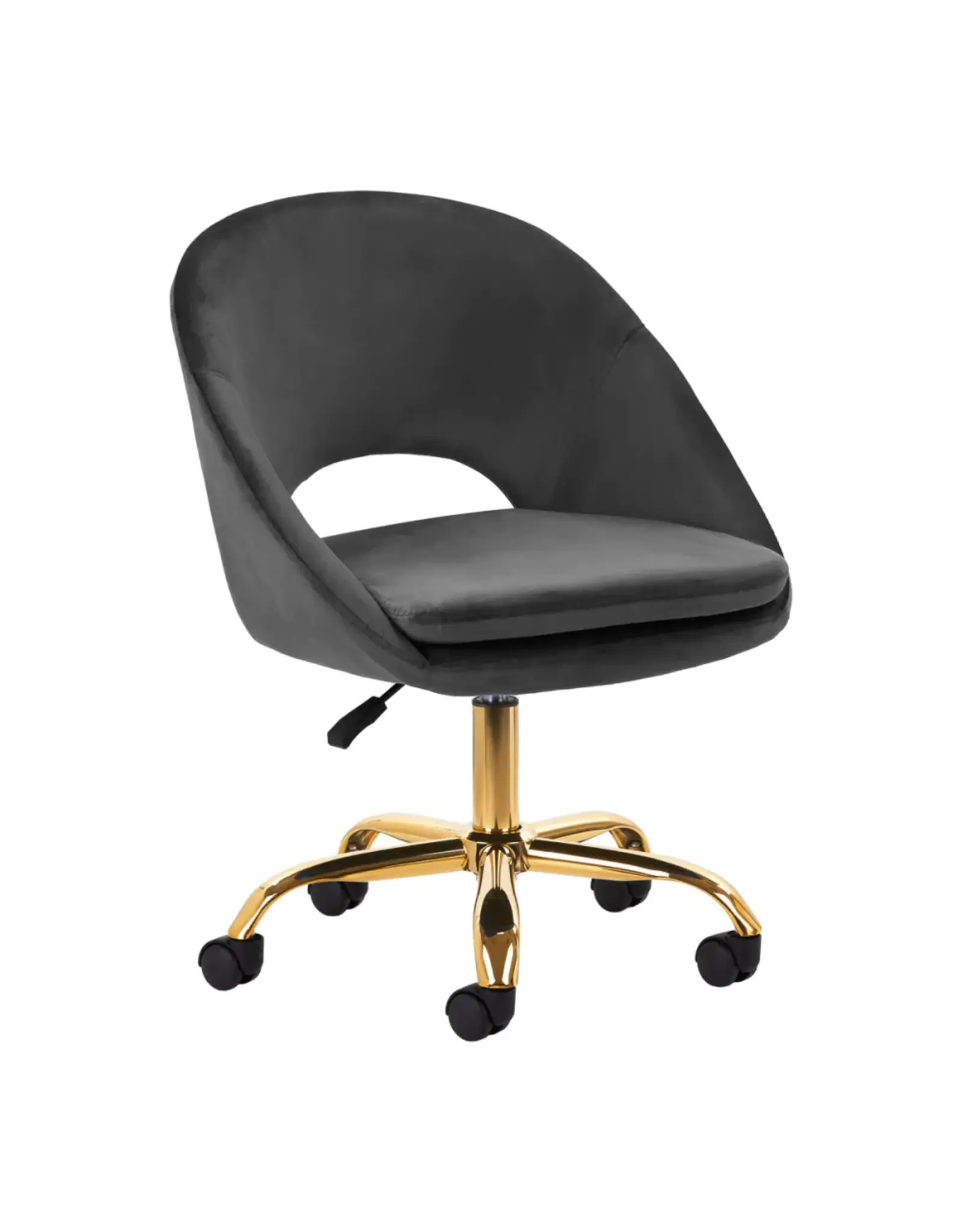 Mega Beauty Shop® Draaistoel LUX grijs fluweel