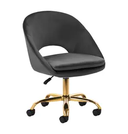 Mega Beauty Shop® Draaistoel LUX grijs fluweel