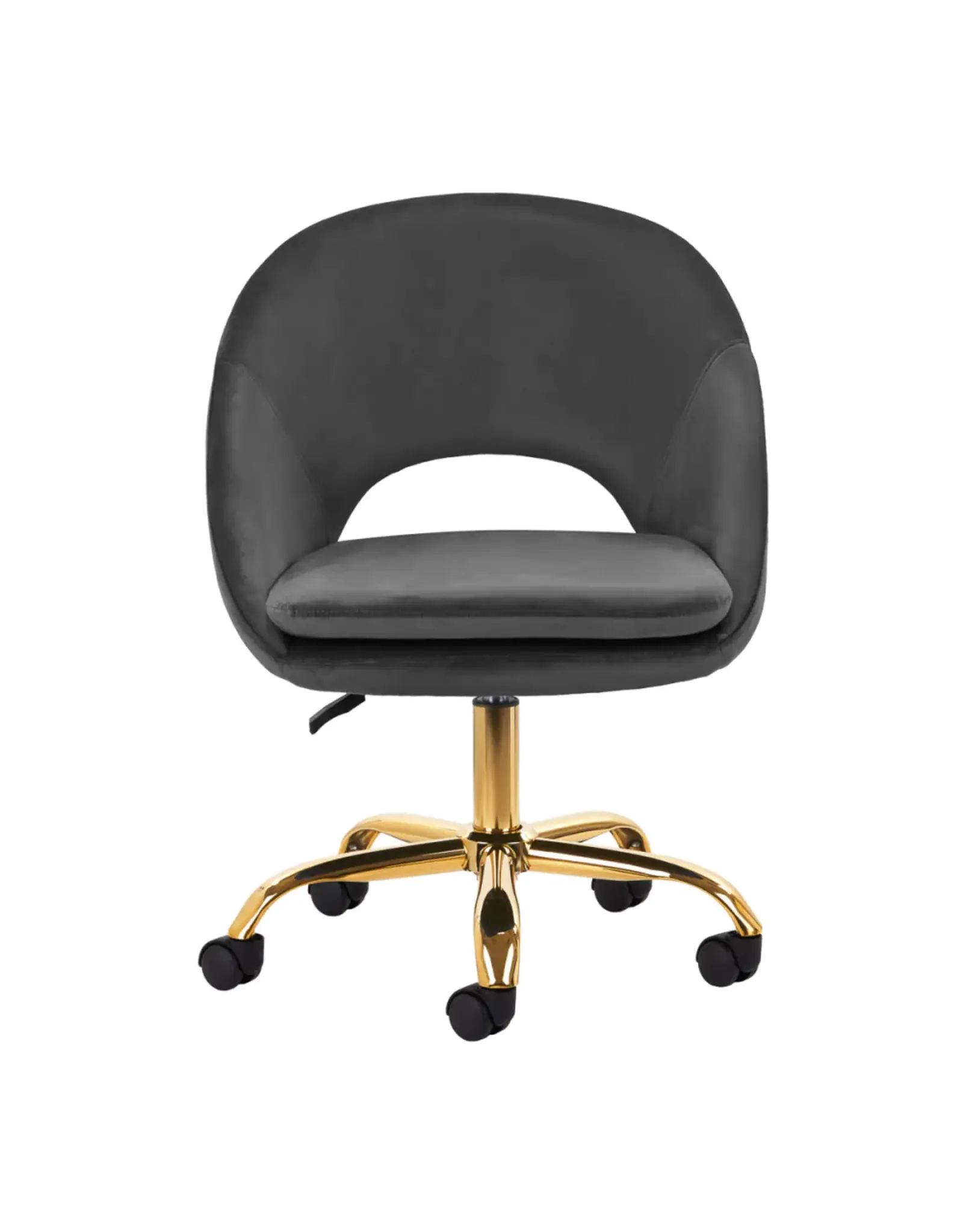 Mega Beauty Shop® Draaistoel LUX grijs fluweel