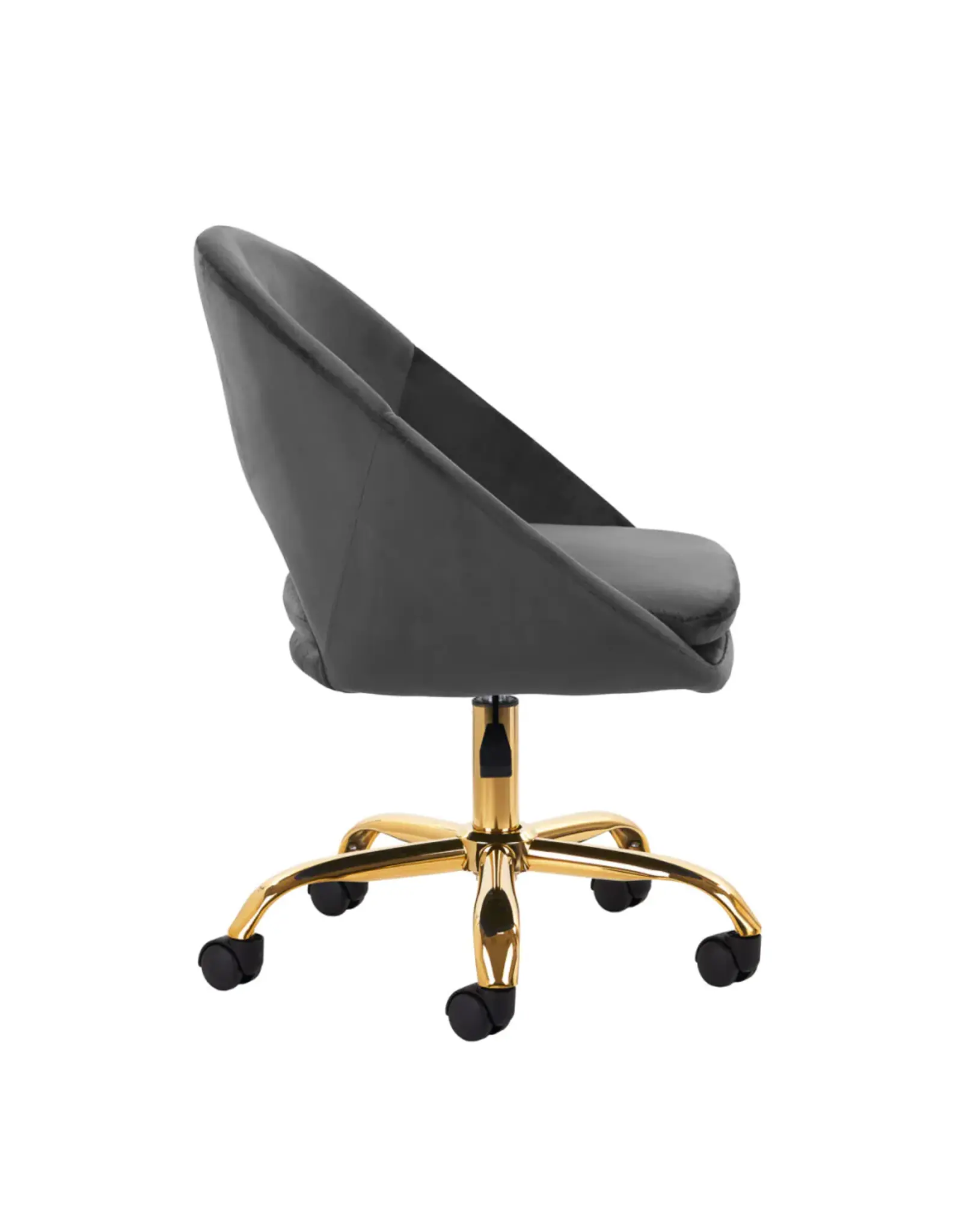 Mega Beauty Shop® Draaistoel LUX grijs fluweel