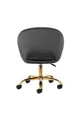 Mega Beauty Shop® Draaistoel LUX grijs fluweel