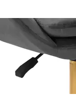 Mega Beauty Shop® Draaistoel LUX grijs fluweel