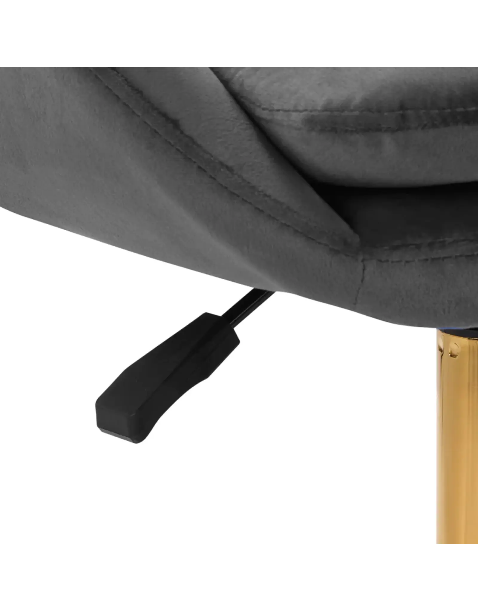 Mega Beauty Shop® Draaistoel LUX grijs fluweel