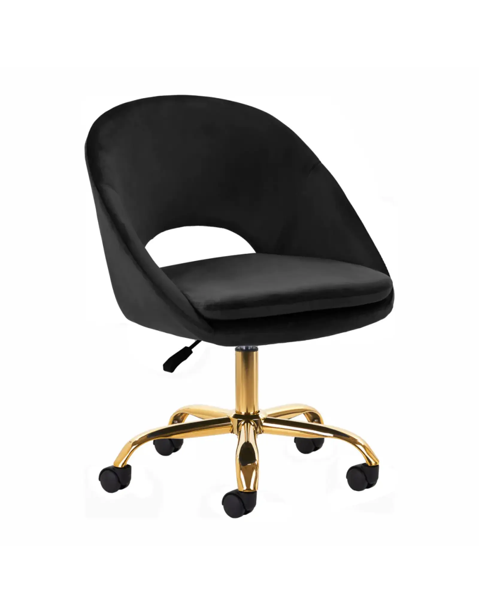 Mega Beauty Shop® Draaistoel LUX zwart fluweel