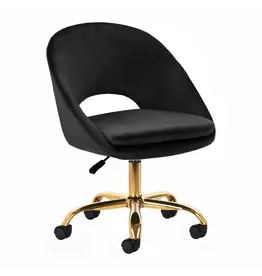 Mega Beauty Shop® Draaistoel LUX zwart fluweel