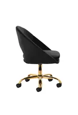 Mega Beauty Shop® Draaistoel LUX zwart fluweel