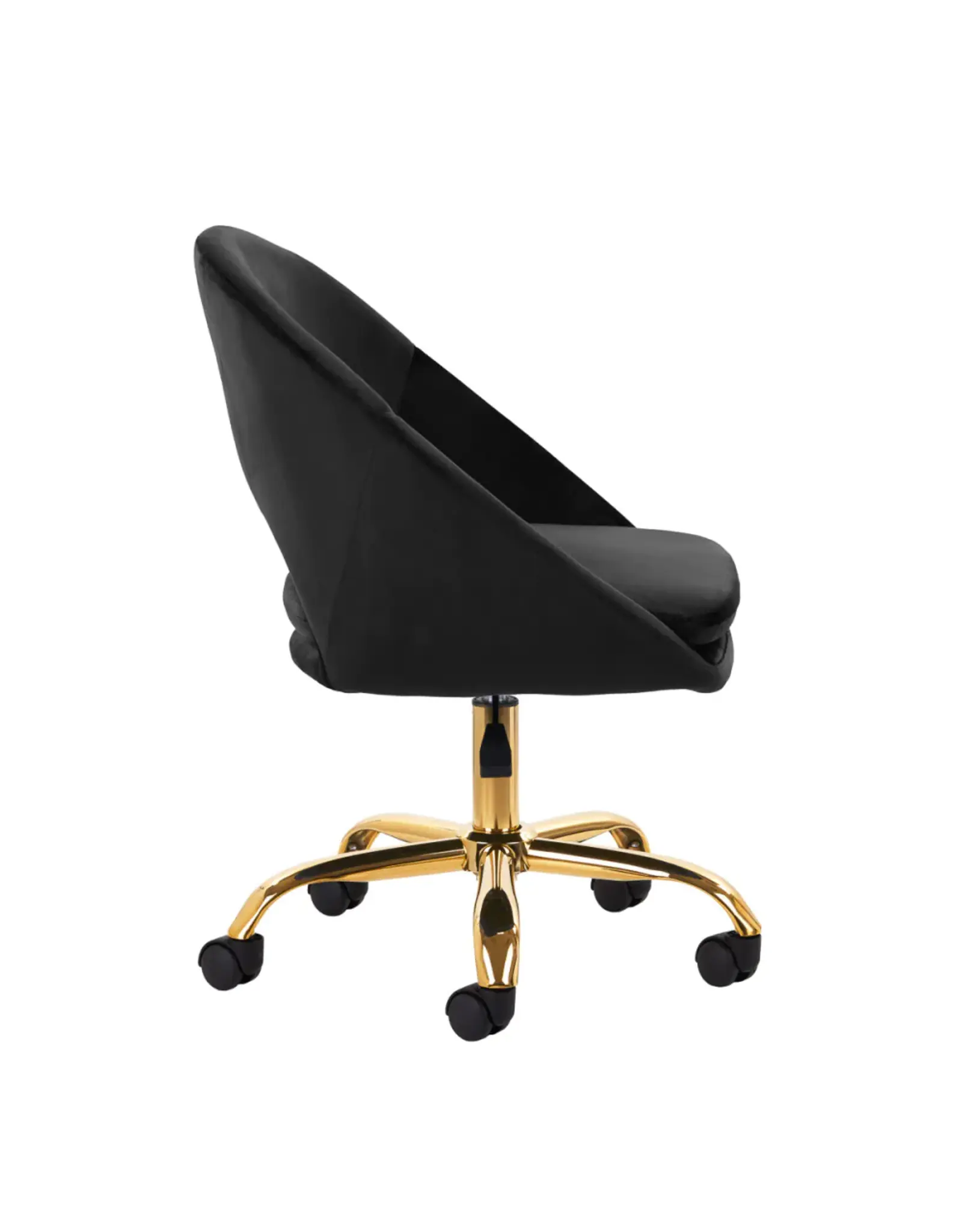 Mega Beauty Shop® Draaistoel LUX zwart fluweel