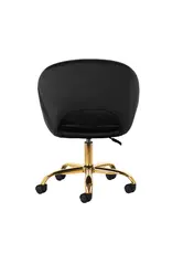 Mega Beauty Shop® Draaistoel LUX zwart fluweel