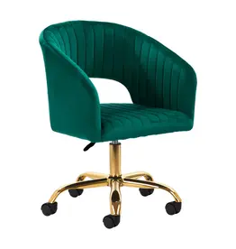 Mega Beauty Shop® Draaistoel LUX groen fluweel