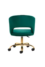 Mega Beauty Shop® Draaistoel LUX groen fluweel