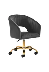 Mega Beauty Shop® Draaistoel LUX grijs fluweel