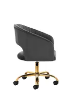 Mega Beauty Shop® Draaistoel LUX grijs fluweel