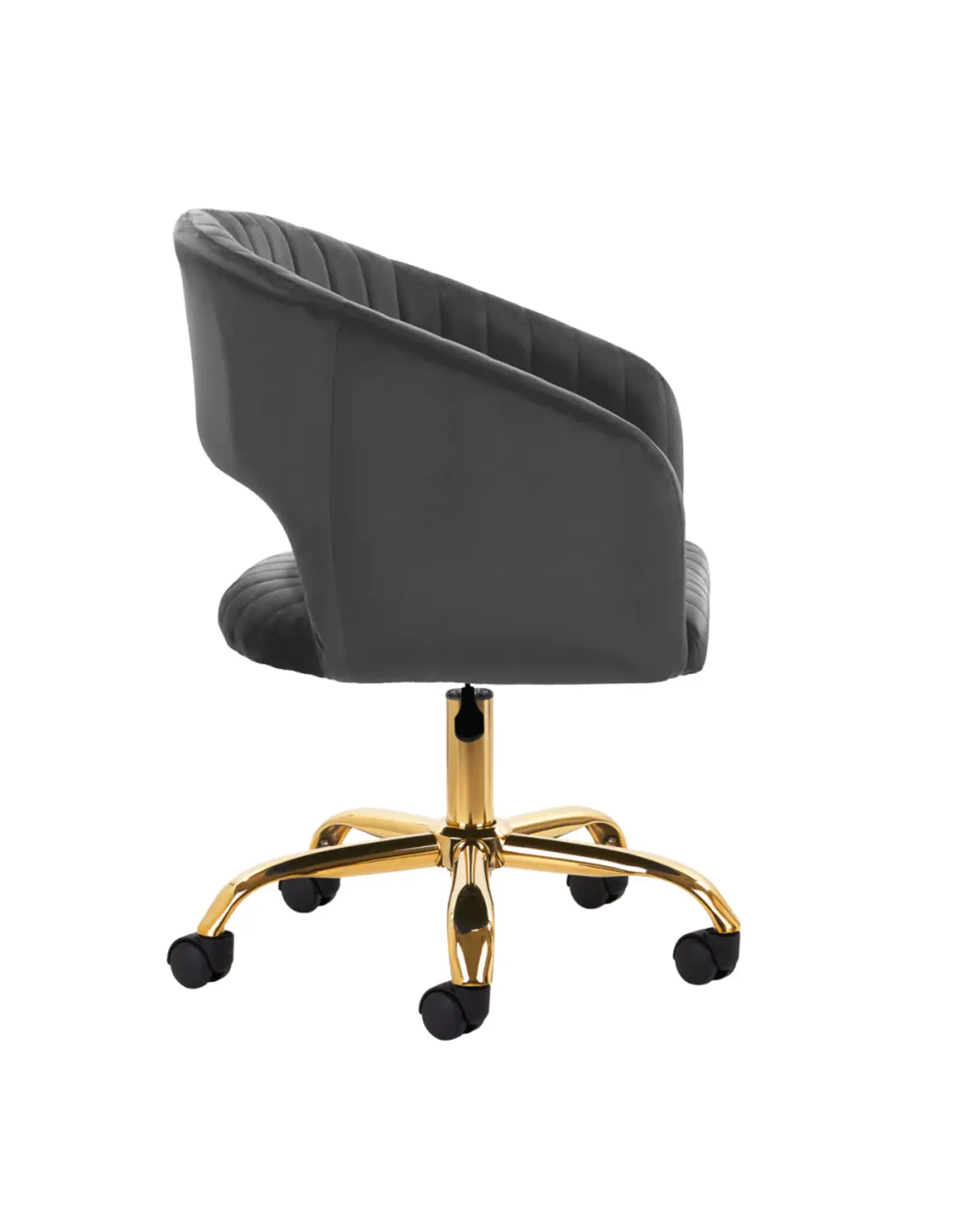 Mega Beauty Shop® Draaistoel LUX grijs fluweel