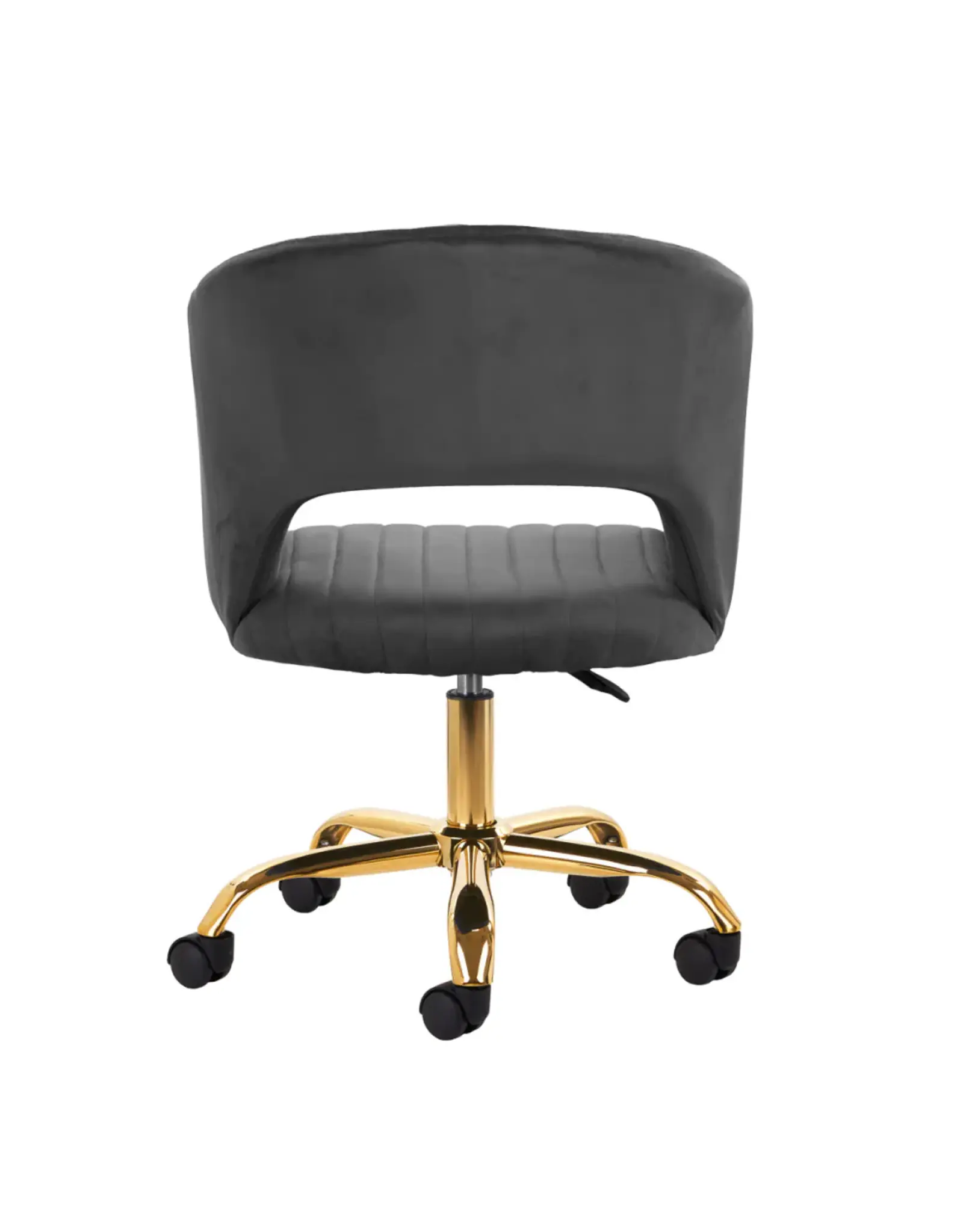 Mega Beauty Shop® Draaistoel LUX grijs fluweel